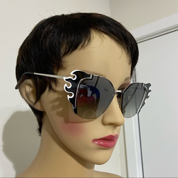 Prada Black White Silver Metal Su… - Picture 2 of 11